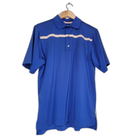 FootJoy Men's Orange & Blue Polo Shirt - Small - Picture 1 of 6